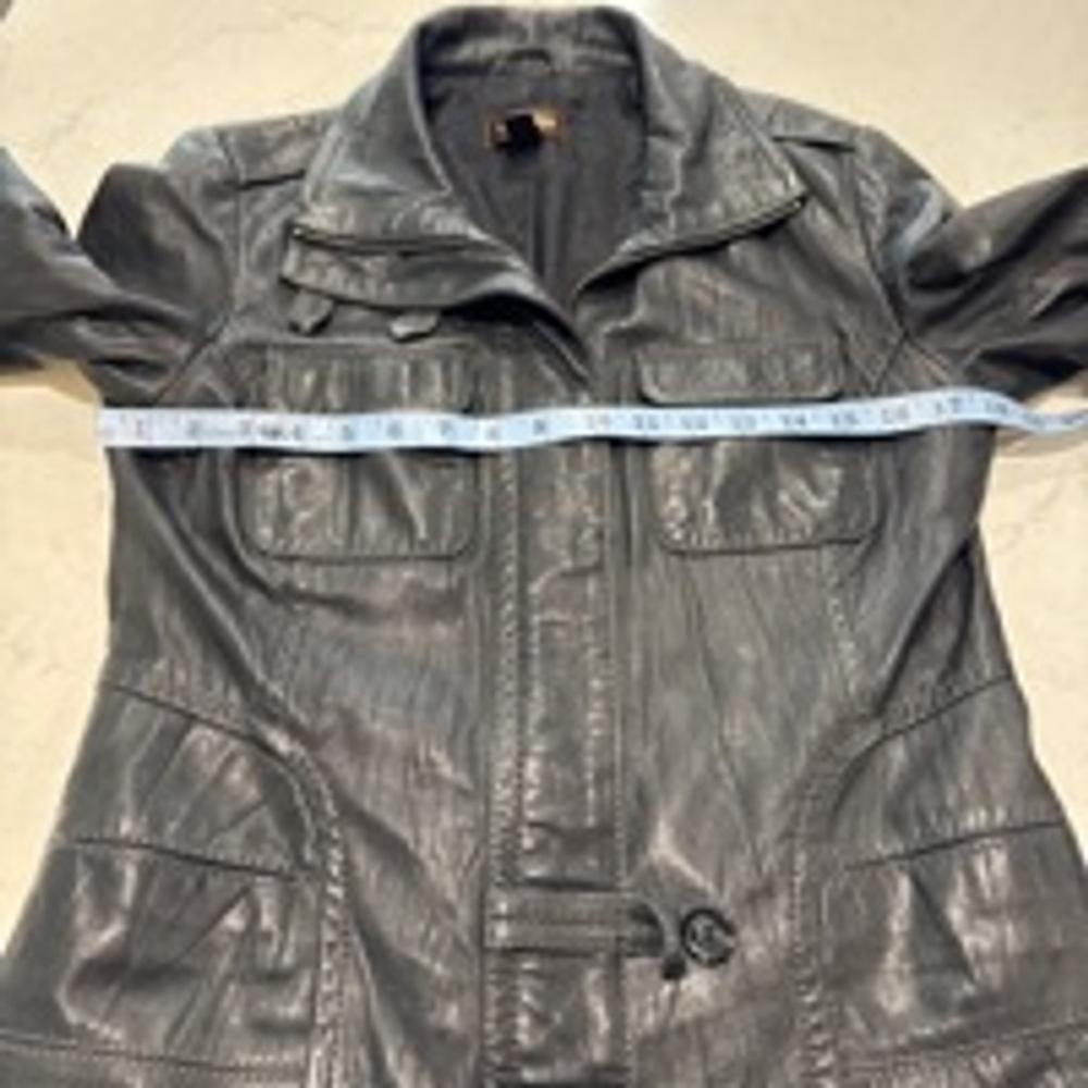 Women's Danier Black Leather Jacket Size S - Picture 7 of 8